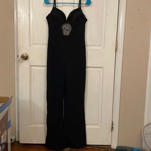Black formal romper